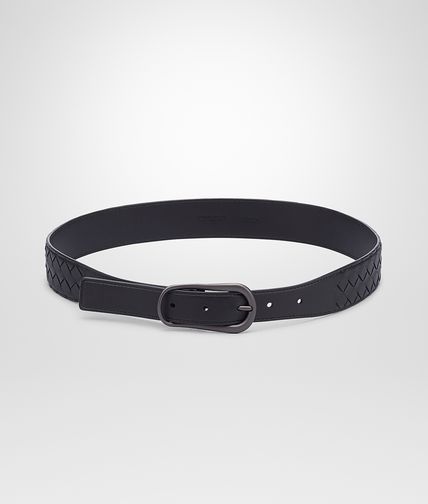 BOTTEGA VENETA - CEINTURE NERO EN NAPPA INTRECCIATO