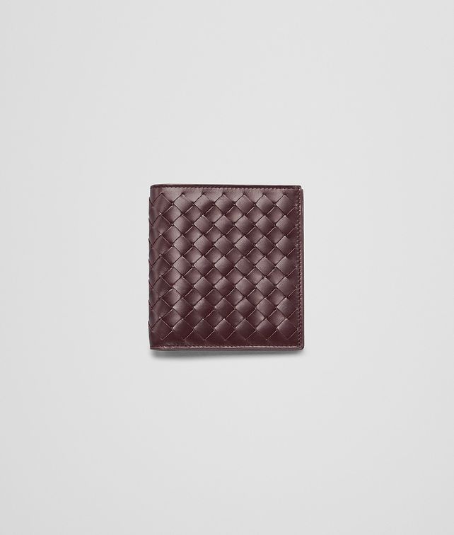 BOTTEGA VENETA PORTEMONNAIE AUS VN-LEDER INTRECCIATO AUBERGINE Faltbares Portemonnaie U fp