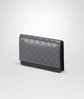 Bottega Veneta® PORTA CARTE NEW LIGHT GREY IN INTRECCIO SCOLPITO SPAZZOLATO Bottega Veneta® PORTA CARTE NEW LIGHT GREY IN INTRECCIO SCOLPITO SPAZZOLATO