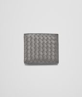 Bottega Veneta® Medium Grey Intrecciato Vachette Wallet Bottega Veneta® Medium Grey Intrecciato Vachette Wallet