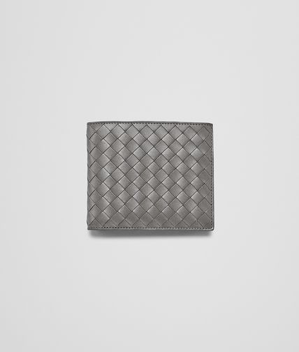 BOTTEGA VENETA - Medium Grey Intrecciato Vachette Wallet