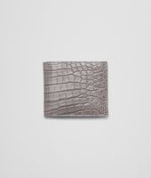 Bottega Veneta® New Light Grey Soft Crocodile Fumé Wallet Bottega Veneta® New Light Grey Soft Crocodile Fumé Wallet