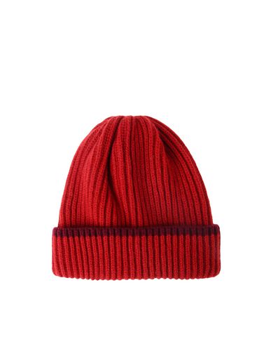 Lambswool Contrast Stripe Beanie