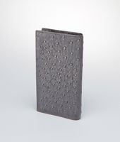 Bottega Veneta® New Light Grey Intrecciato Antique Ostrich Continental Wallet Bottega Veneta® New Light Grey Intrecciato Antique Ostrich Continental Wallet