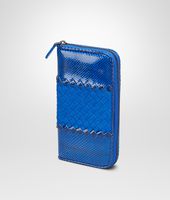 Bottega Veneta® Portemonnaie Mit Rundum-Reissverschluss AUS AYERS UND GEWASCHENEM LAMMLEDER SIGNAL BLUE Bottega Veneta® Portemonnaie Mit Rundum-Reissverschluss AUS AYERS UND GEWASCHENEM LAMMLEDER SIGNAL BLUE