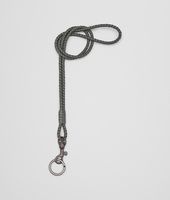 Bottega Veneta® NEW LIGHT GREY INTRECCIATO NAPPA KEY RING Bottega Veneta® NEW LIGHT GREY INTRECCIATO NAPPA KEY RING