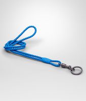 Bottega Veneta® SIGNAL BLUE INTRECCIATO NAPPA KEY RING Bottega Veneta® SIGNAL BLUE INTRECCIATO NAPPA KEY RING