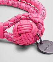 Bottega Veneta® ROSA SHOCK INTRECCIATO AYERS NAPPA BRACELET Bottega Veneta® ROSA SHOCK INTRECCIATO AYERS NAPPA BRACELET