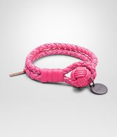 Bottega Veneta® ROSA SHOCK INTRECCIATO AYERS NAPPA BRACELET Bottega Veneta® ROSA SHOCK INTRECCIATO AYERS NAPPA BRACELET