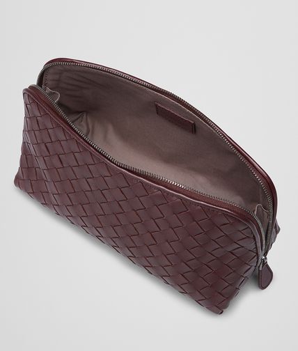 BOTTEGA VENETA - Aubergine Intrecciato Nappa Cosmetic Case