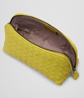 Bottega Veneta® New Chartreuse Intrecciato Nappa Cosmetic Case Bottega Veneta® New Chartreuse Intrecciato Nappa Cosmetic Case