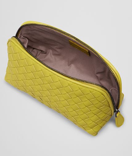 BOTTEGA VENETA - New Chartreuse Intrecciato Nappa Cosmetic Case