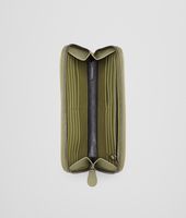 Bottega Veneta® New Army Striped Intrecciato Light Calf Zip Around Wallet Bottega Veneta® New Army Striped Intrecciato Light Calf Zip Around Wallet