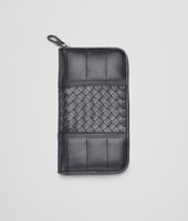 Bottega Veneta® Tourmaline Quilted Light Calf Zip Around Wallet Bottega Veneta® Tourmaline Quilted Light Calf Zip Around Wallet