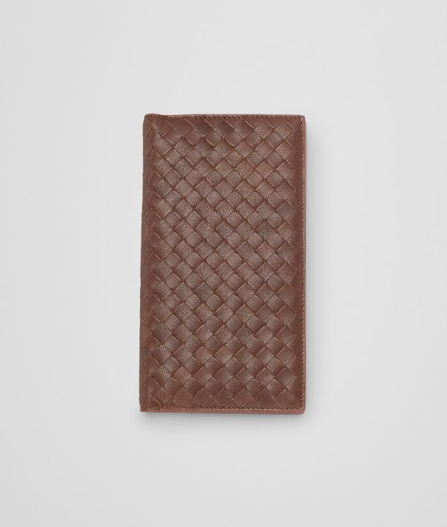 BOTTEGA VENETA Edoardo Burnt Red Intrecciato Washed Vintage Continental Wallet Continental Wallet U fp