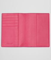 Bottega Veneta® Aubergine Rosa Shock Intrecciato Washed Vintage Passport Case Bottega Veneta® Aubergine Rosa Shock Intrecciato Washed Vintage Passport Case