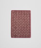 Bottega Veneta® Aubergine Rosa Shock Intrecciato Washed Vintage Passport Case Bottega Veneta® Aubergine Rosa Shock Intrecciato Washed Vintage Passport Case