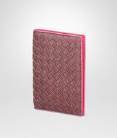 Bottega Veneta® Aubergine Rosa Shock Intrecciato Washed Vintage Passport Case Bottega Veneta® Aubergine Rosa Shock Intrecciato Washed Vintage Passport Case