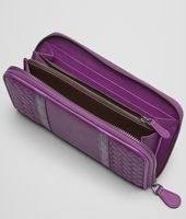 Bottega Veneta® PORTEMONNAIE MIT ZIP AUS NAPPALEDER INTRECCIATO UND AYERS MONALISA Bottega Veneta® PORTEMONNAIE MIT ZIP AUS NAPPALEDER INTRECCIATO UND AYERS MONALISA
