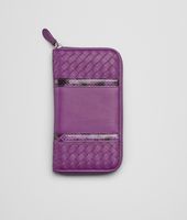 Bottega Veneta® PORTEMONNAIE MIT ZIP AUS NAPPALEDER INTRECCIATO UND AYERS MONALISA Bottega Veneta® PORTEMONNAIE MIT ZIP AUS NAPPALEDER INTRECCIATO UND AYERS MONALISA