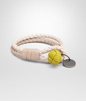 Bottega Veneta® ARMBAND AUS DRAP CALF INTRECCIATO TEINT MINK NEW CHARTREUSE Bottega Veneta® ARMBAND AUS DRAP CALF INTRECCIATO TEINT MINK NEW CHARTREUSE