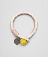 Bottega Veneta® ARMBAND AUS DRAP CALF INTRECCIATO TEINT MINK NEW CHARTREUSE Bottega Veneta® ARMBAND AUS DRAP CALF INTRECCIATO TEINT MINK NEW CHARTREUSE