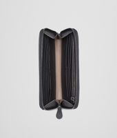 Bottega Veneta® Tourmaline Striped Intrecciato Light Calf Zip Around Wallet Bottega Veneta® Tourmaline Striped Intrecciato Light Calf Zip Around Wallet