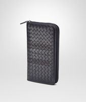 Bottega Veneta® Tourmaline Striped Intrecciato Light Calf Zip Around Wallet Bottega Veneta® Tourmaline Striped Intrecciato Light Calf Zip Around Wallet
