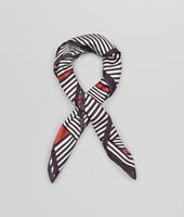 Bottega Veneta® BLACK RED SILK FOULARD Bottega Veneta® BLACK RED SILK FOULARD