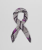 Bottega Veneta® BLACK DARK PURPLE SILK FOULARD Bottega Veneta® BLACK DARK PURPLE SILK FOULARD