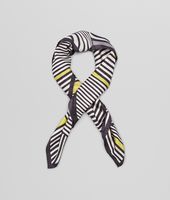 Bottega Veneta® BLACK LIGHT GREEN SILK FOULARD Bottega Veneta® BLACK LIGHT GREEN SILK FOULARD
