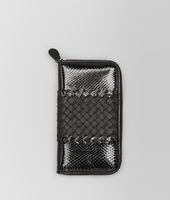 Bottega Veneta® Nero Ayers Washed Lambskin Zip Around Wallet Bottega Veneta® Nero Ayers Washed Lambskin Zip Around Wallet