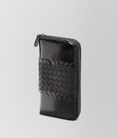 Bottega Veneta® Nero Ayers Washed Lambskin Zip Around Wallet Bottega Veneta® Nero Ayers Washed Lambskin Zip Around Wallet