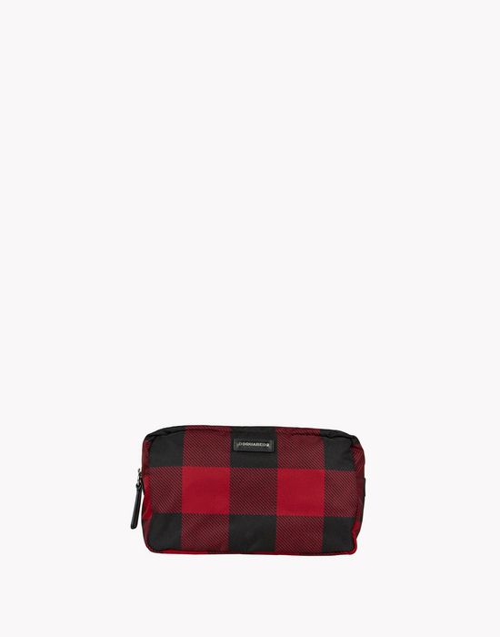 buffalo check donald toiletry bag handbags Man Dsquared2