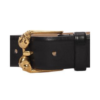 ALEXANDER MCQUEEN, Belt, Two Skull Square Buckle Belt