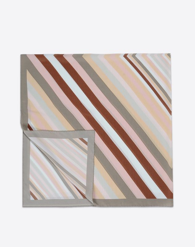 Valentino Seta Navajo 1975 Print Silk Scarf 140x140, Scarves for Women