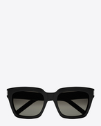 BOLD 1 Sunglasses in Shiny Black Acetate with Grey Gradient Lenses