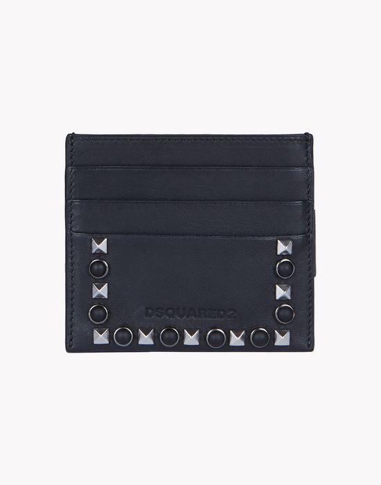 stud leather credit card holder other accessories Man Dsquared2