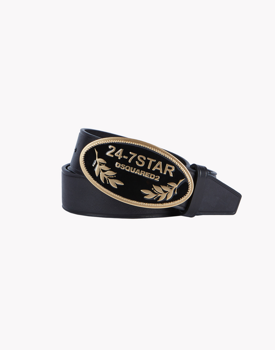 leather 24-7 star buckle belt belts Man Dsquared2