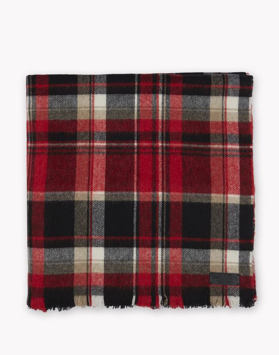 oversize plaid wool flannel scarf other accessories Man Dsquared2
