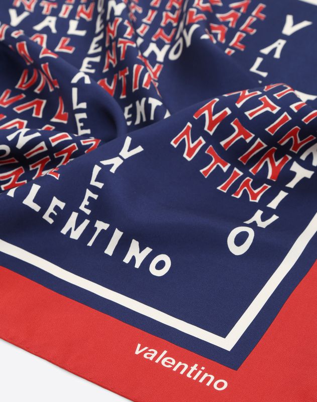 valentino scale logo print scarf