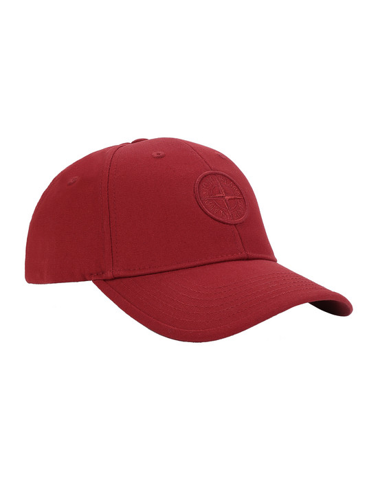 red stone island cap