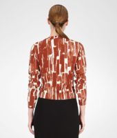Bottega Veneta® Pearl Brique Cashmere Brushes Print Cardigan Bottega Veneta® Pearl Brique Cashmere Brushes Print Cardigan