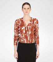 Bottega Veneta® Pearl Brique Cashmere Brushes Print Cardigan Bottega Veneta® Pearl Brique Cashmere Brushes Print Cardigan
