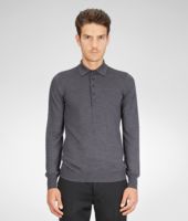 Bottega Veneta® Anthracite Melange Merinos Wool Sweater Bottega Veneta® Anthracite Melange Merinos Wool Sweater
