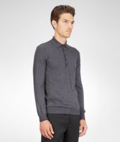 Bottega Veneta® Anthracite Melange Merinos Wool Sweater Bottega Veneta® Anthracite Melange Merinos Wool Sweater