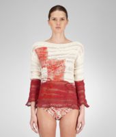 Bottega Veneta® Pearl Fraise Hand Printed Cotton Sweater Bottega Veneta® Pearl Fraise Hand Printed Cotton Sweater