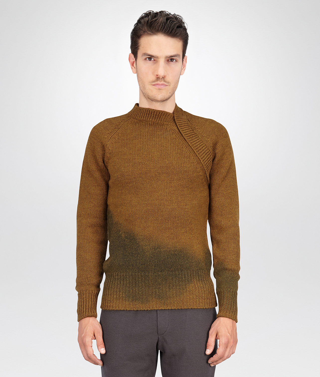 BOTTEGA VENETA - PULL BRONZE NEW ARMY EN LAINE DIP DYE