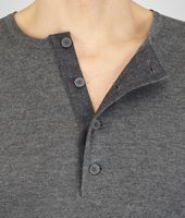 Bottega Veneta® Medium Grey Melange Summer Cashmere Flannel Sweater Bottega Veneta® Medium Grey Melange Summer Cashmere Flannel Sweater