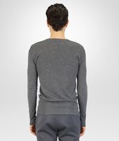 Bottega Veneta® Medium Grey Melange Summer Cashmere Flannel Sweater Bottega Veneta® Medium Grey Melange Summer Cashmere Flannel Sweater
